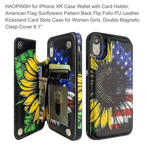 iPhone XR Wallet Phone Case Sunflower & Flag‎ Guc